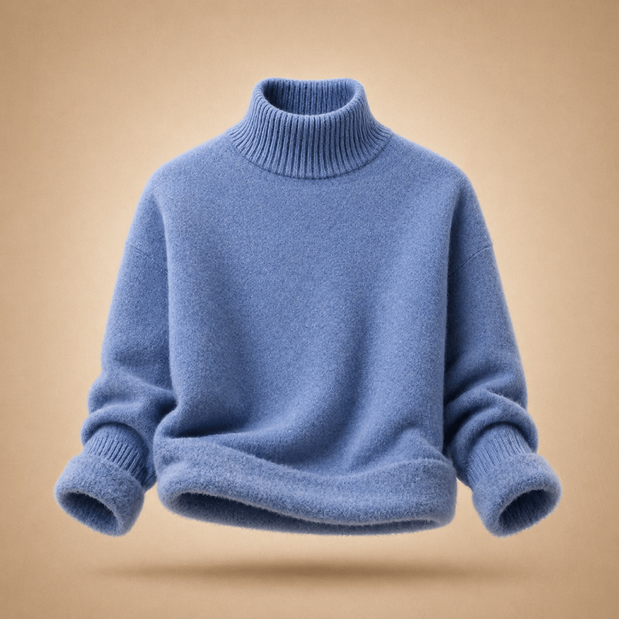 Velvet-Lined Turtleneck Sweater