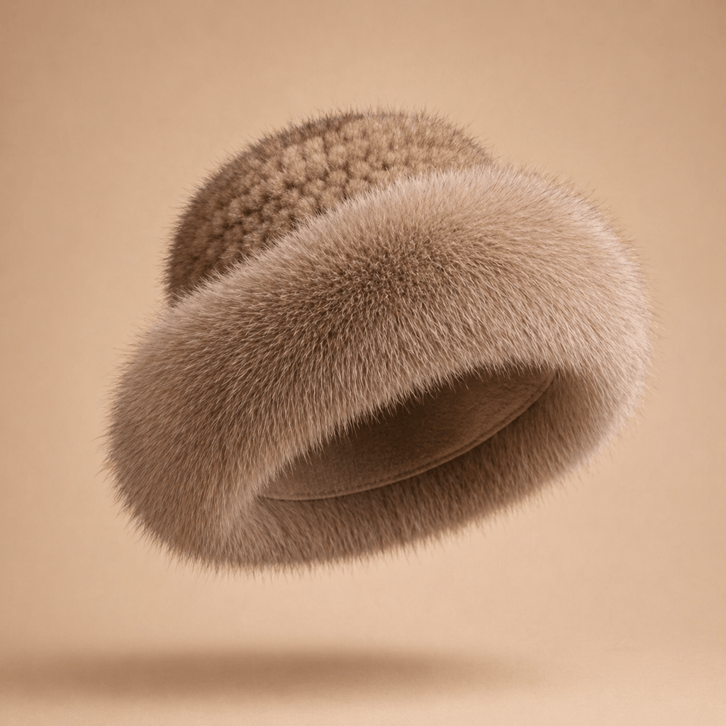Knitted Mink & Fox Fur Beanie