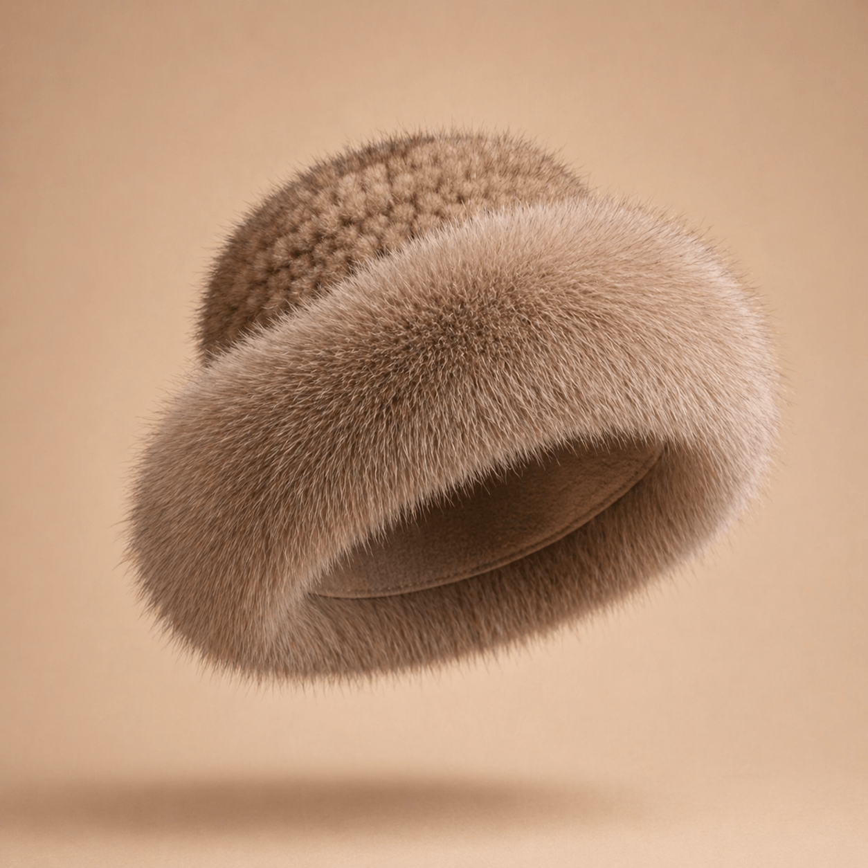 Knitted Mink & Fox Fur Beanie