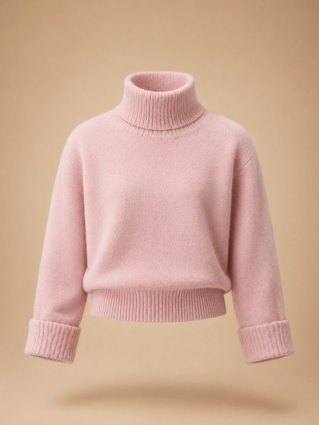 Velvet-Lined Turtleneck Sweater