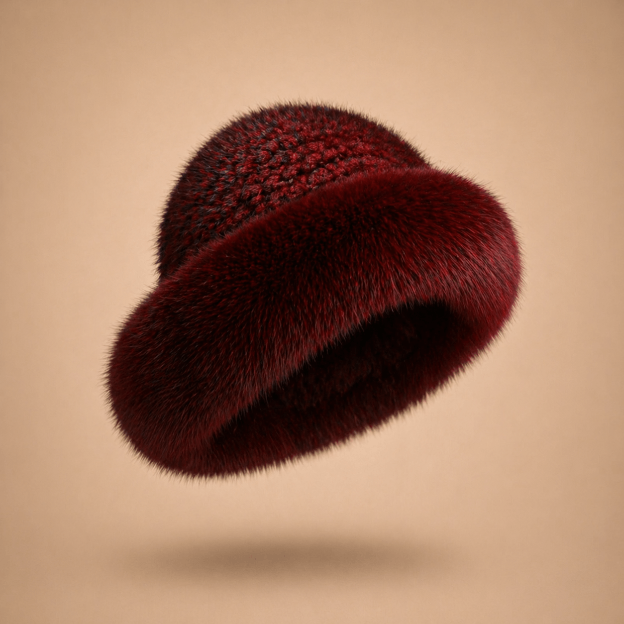 Knitted Mink & Fox Fur Beanie