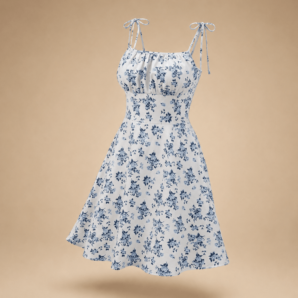 Tropical Print Beach Dress