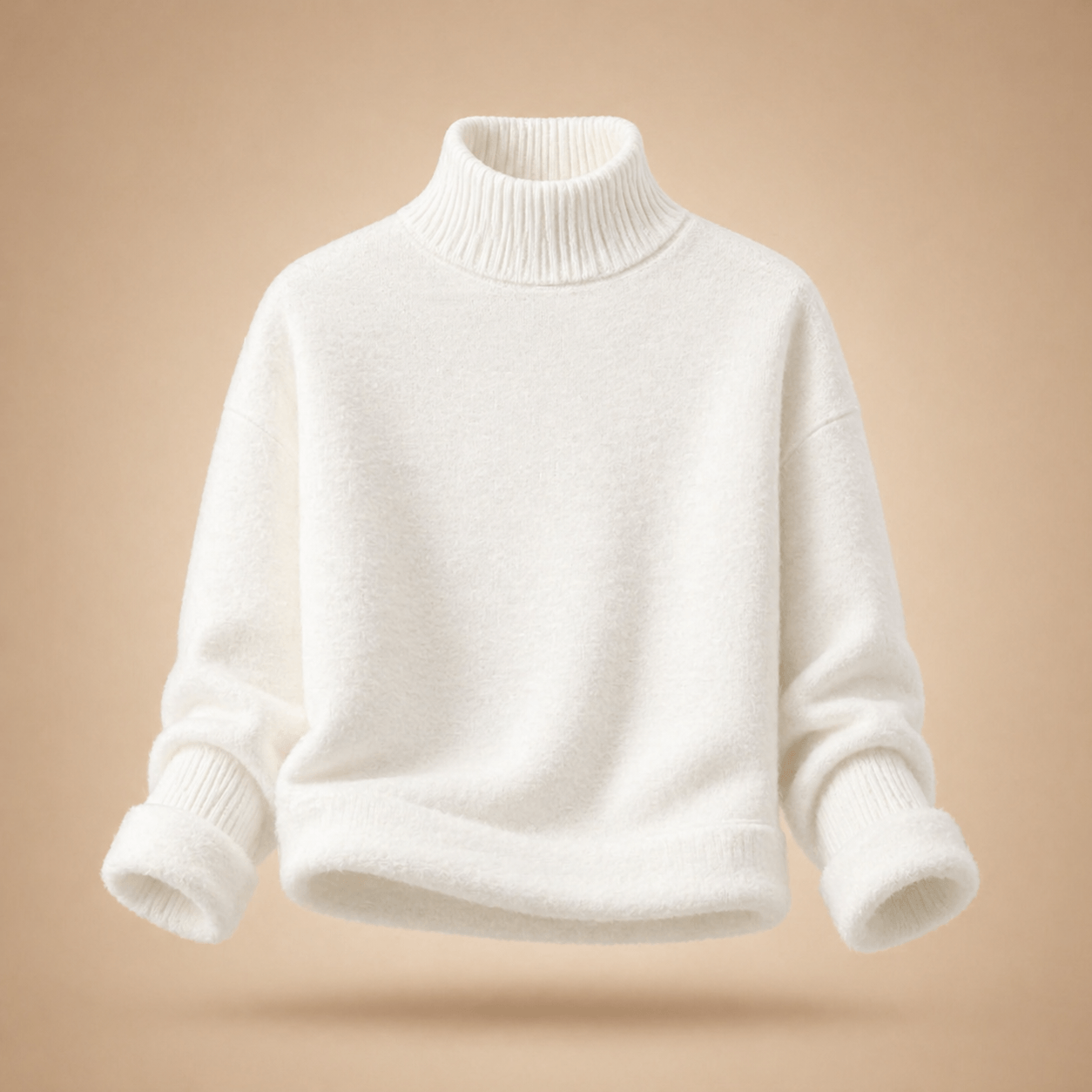 Velvet-Lined Turtleneck Sweater