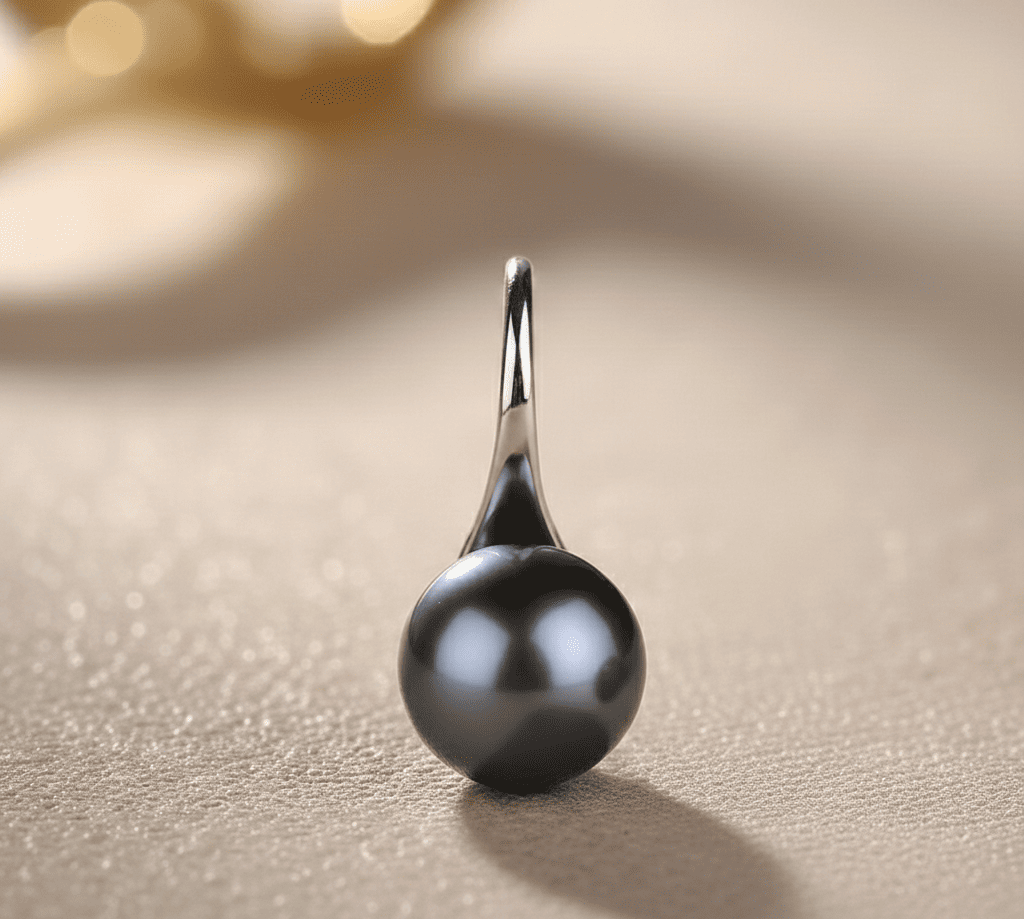 Black Freshwater Pearl Studs