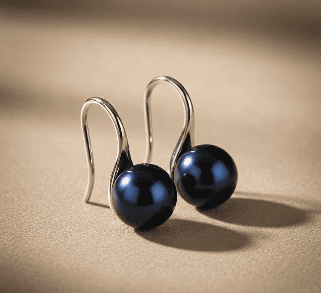 Black Freshwater Pearl Studs