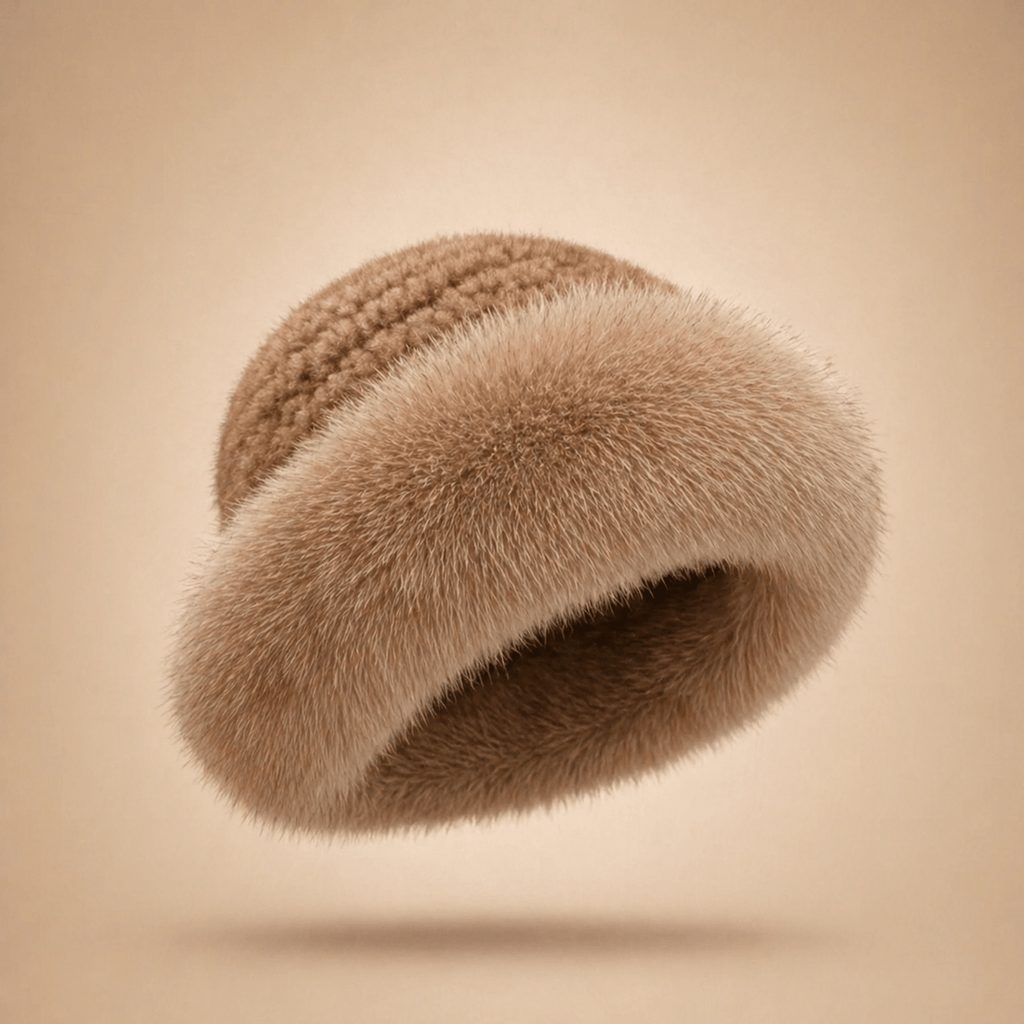 Knitted Mink & Fox Fur Beanie