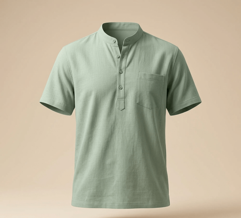 Casual Henley Linen Top