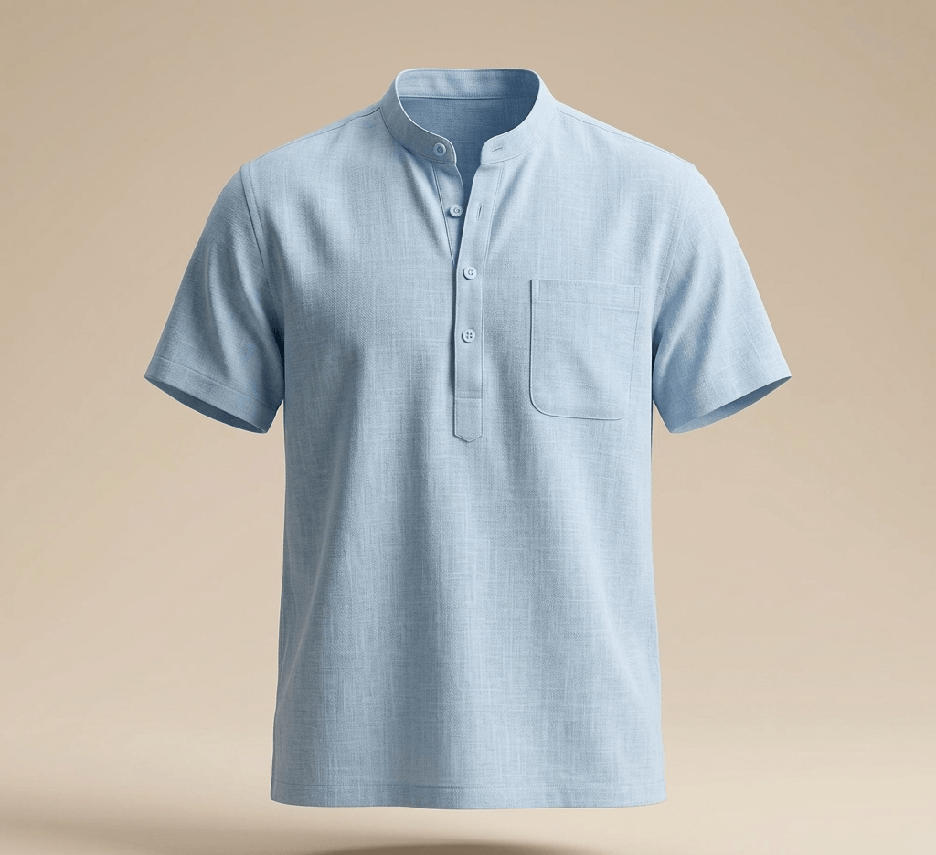 Casual Henley Linen Top
