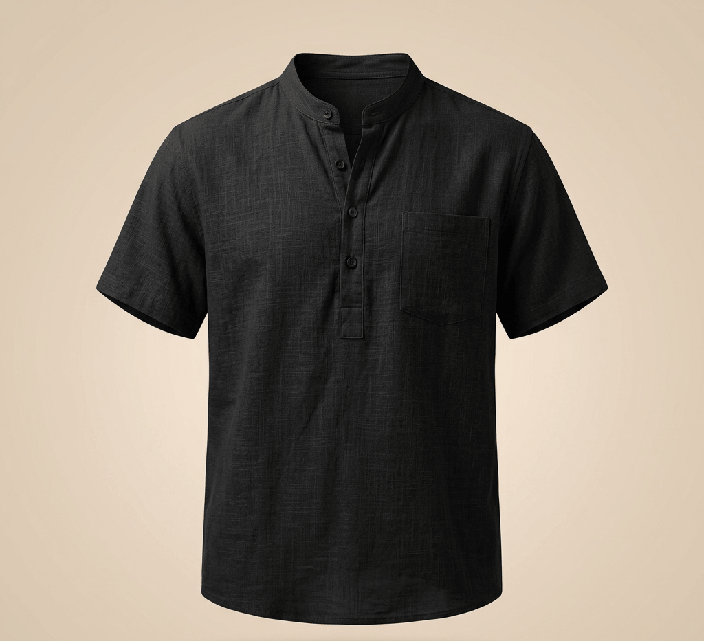 Casual Henley Linen Top