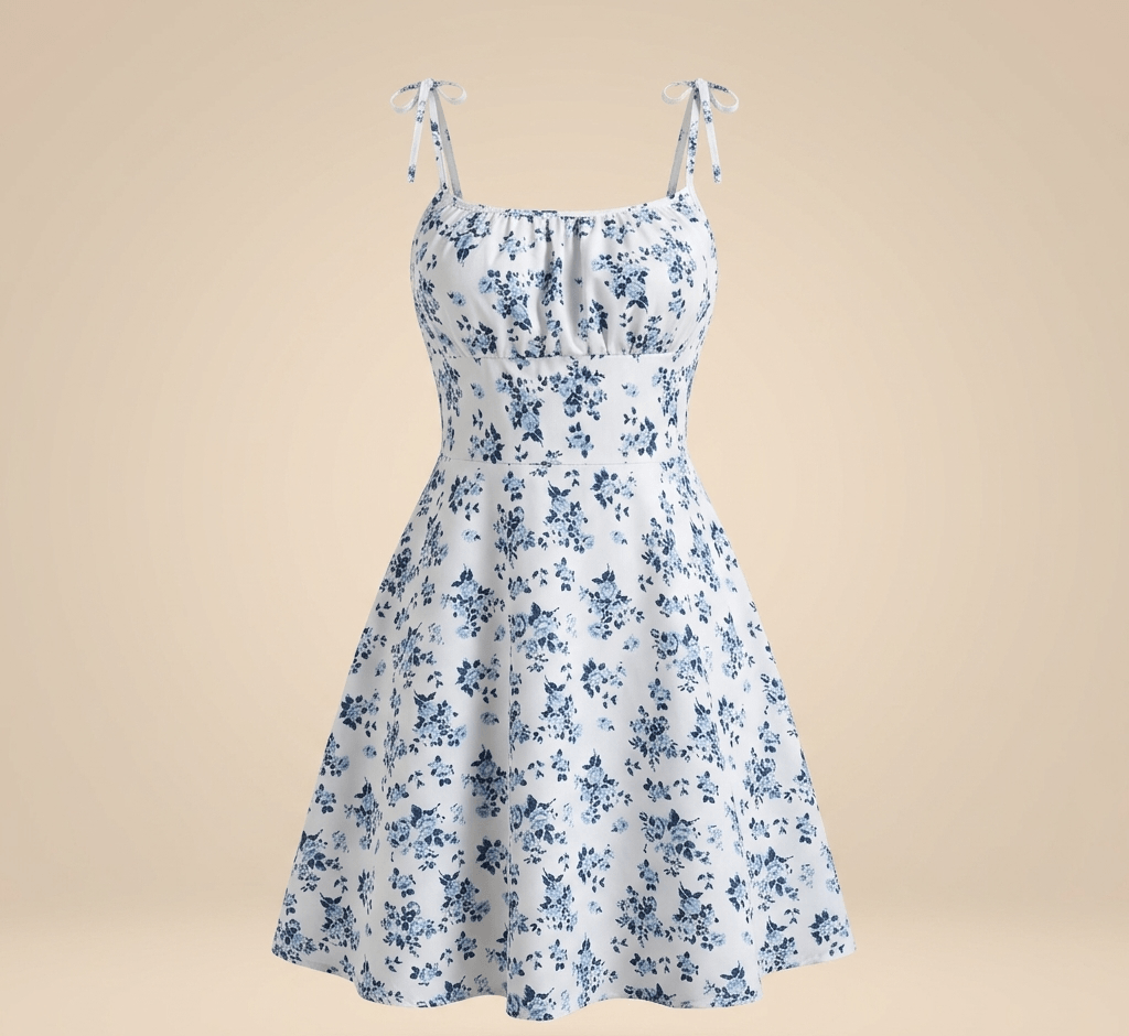 Tropical Print Beach Dress