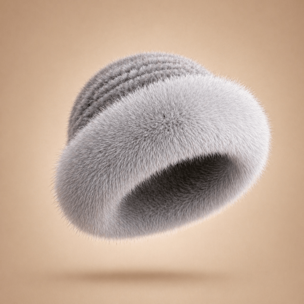 Knitted Mink & Fox Fur Beanie